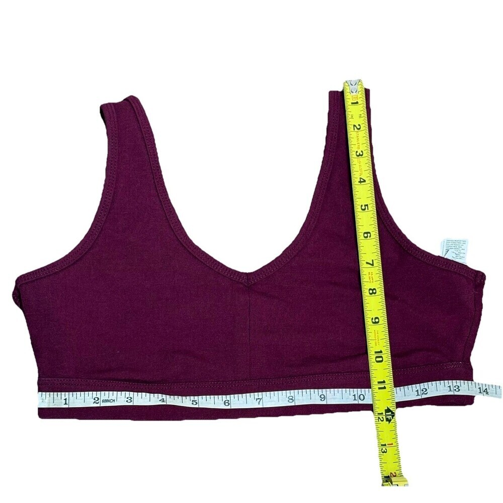 Old Navy Burgundy Go-Dry Sports Bra Medium Pull Over Excellent - Picture 5 of 5